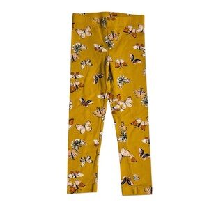 Carter's Mustard Butterfly Print Leggings